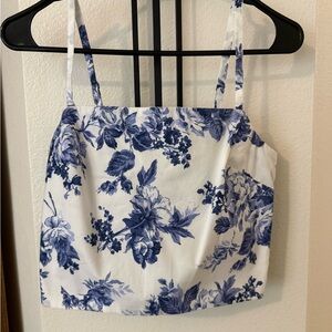 Abercrombie & Fitch White Crop Tank